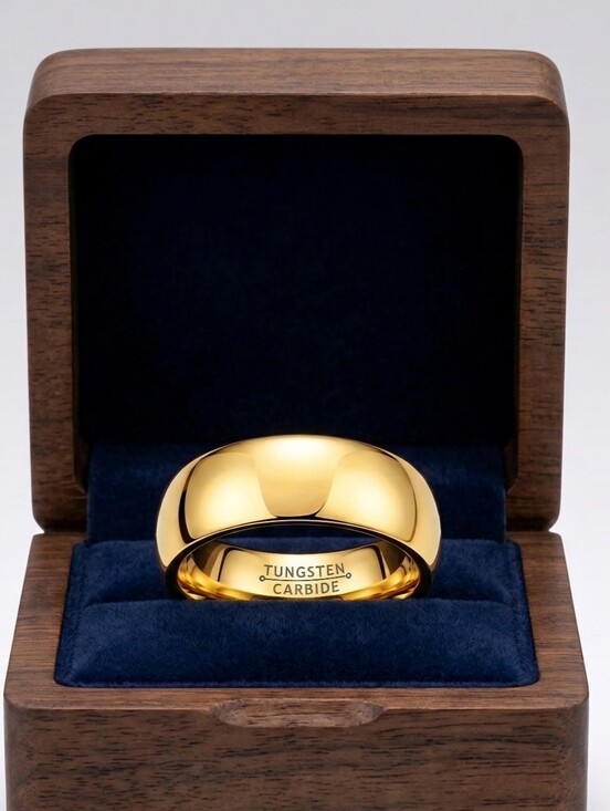 FingerBlingers Other - 8mm Tungsten Gold Wedding Band